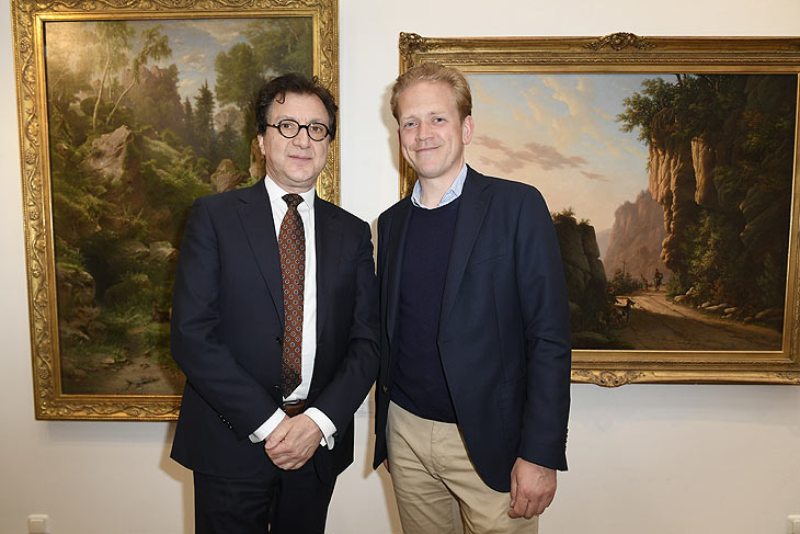 Serge Dorny, Guido Gärtner / 500 Jahre Bayerisches Staatsorchester und 100 Jahre Karl & Faber im Auktionshaus Karl & Faber in München am 23.05.2023 Foto: BrauerPhotos / S.Brauer 